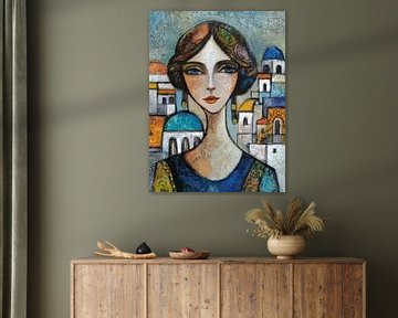 Wärme und Farbe in der Luft von Abstraktes Gemälde