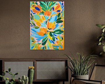 Centre d'énergie : mandala abstrait en couleurs sur Niklas Maximilian