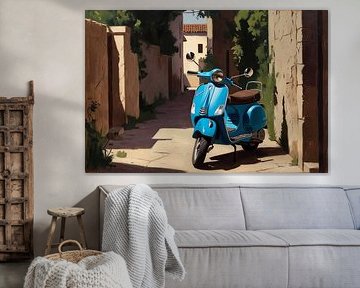 Blauer Motorroller von DeVerviersBelgium