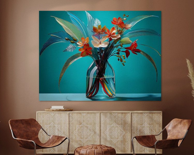 Voorbeeld van het werk in een kamer