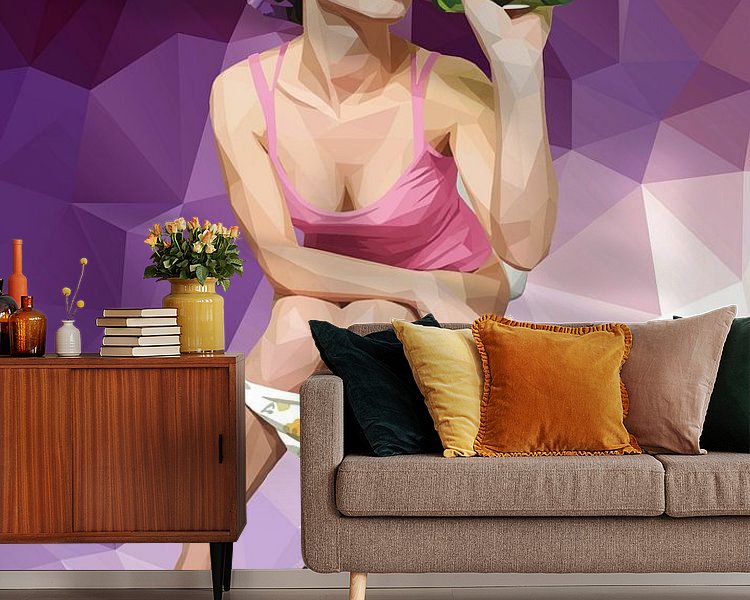 Voorbeeld van het werk in een kamer