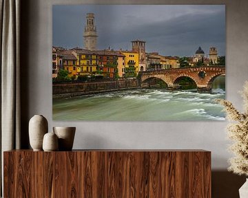 Verona in de regen van Walter G. Allgöwer