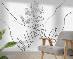 Voorbeeld van het werk in een kamer