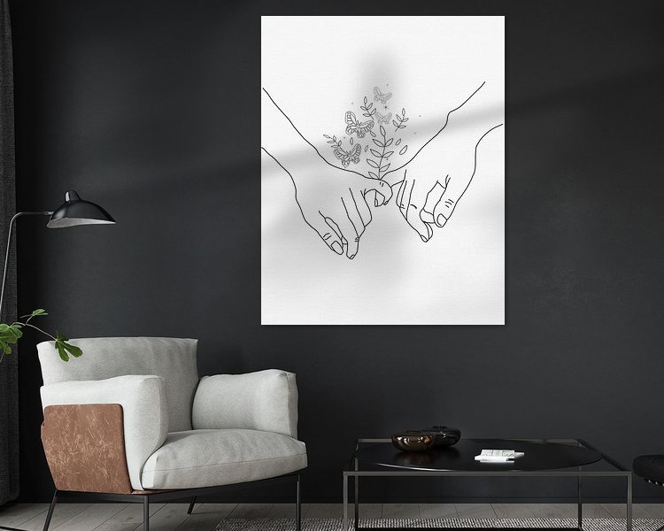 Voorbeeld van het werk in een kamer