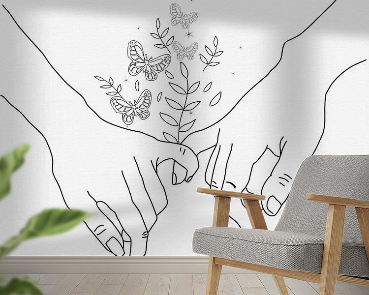 Voorbeeld van het werk in een kamer