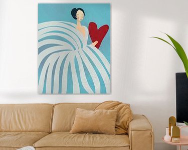 Voorbeeld van het werk in een kamer