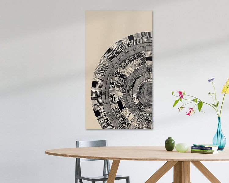 Voorbeeld van het werk in een kamer