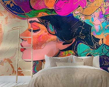 Voorbeeld van het werk in een kamer