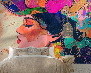 Voorbeeld van het werk in een kamer