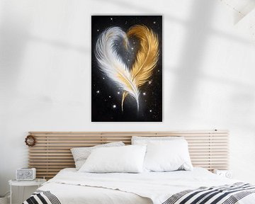 Heart-shaped feather by MNS Designs