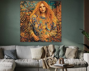 Kreise, Dreiecke und sie. Frauenporträt von Karen Nijst