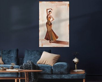 Flamenco Minimalistisch von FoXo Art