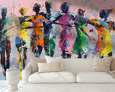 Voorbeeld van het werk in een kamer