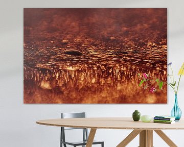 Abstracte fotografie eyecatcher: reflecties van waterdruppels