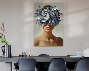 De vrouw met de blauwe vlinders van Lauren Wilde