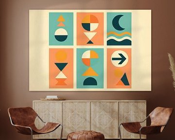 Geometrischer Stil der Mitte des Jahrhunderts von Art & Soul Creations
