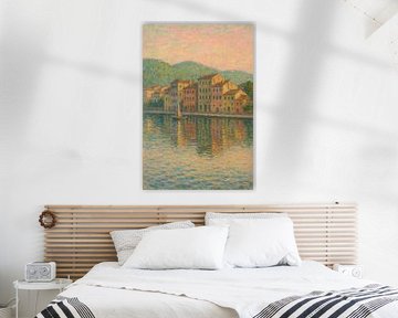 Corfu Old Town Harbor Reflections – Venetian Architecture Impressionist Art by Travel Shop