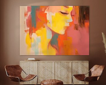Woman in Pink by Eye catching paintings