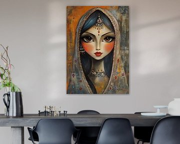 Girl with Headscarf by Eye catching paintings