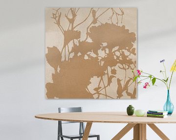 Abstracte wabi-sabi botanische kunst II van Dina Dankers