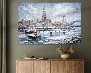 Antwerp, Belgium an impressionist painting. by Gallery Hoppenbrouwers