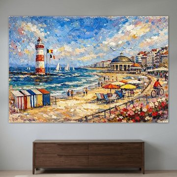 Knokke, Belgium an impressionist painting. by Gallery Hoppenbrouwers