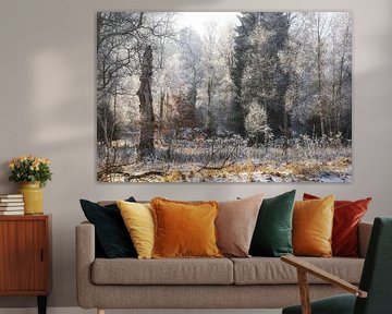 Wintersfeer in Irndorfer Hardt - Natuurpark Obere Donau van BlattArt - Christine Horn