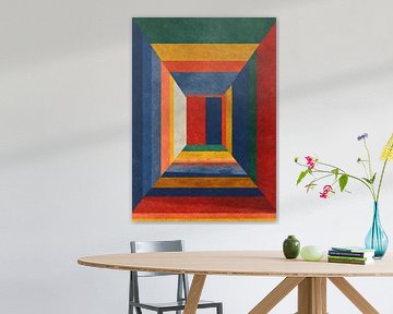 Geometrische kleurlagen met diepte-effect van Niklas Maximilian