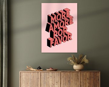 3D typography MORE AMOR POR FAVOR by Niklas Maximilian
