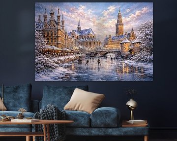 Leuven, Belgium an impressionist painting. by Gallery Hoppenbrouwers