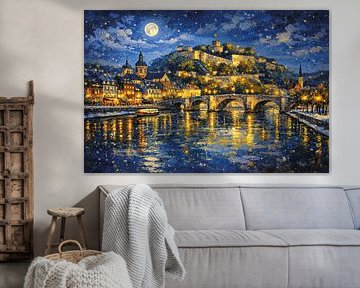 Namur, Belgium an impressionist painting. by Gallery Hoppenbrouwers