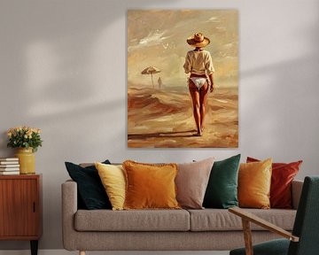 Ruhiger Strandspaziergang in warmen Farbtönen von Jan Keteleer