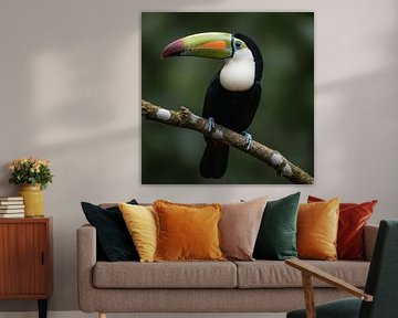 Emerald Presence – Toekan in moderne harmonie van Urbanwolves