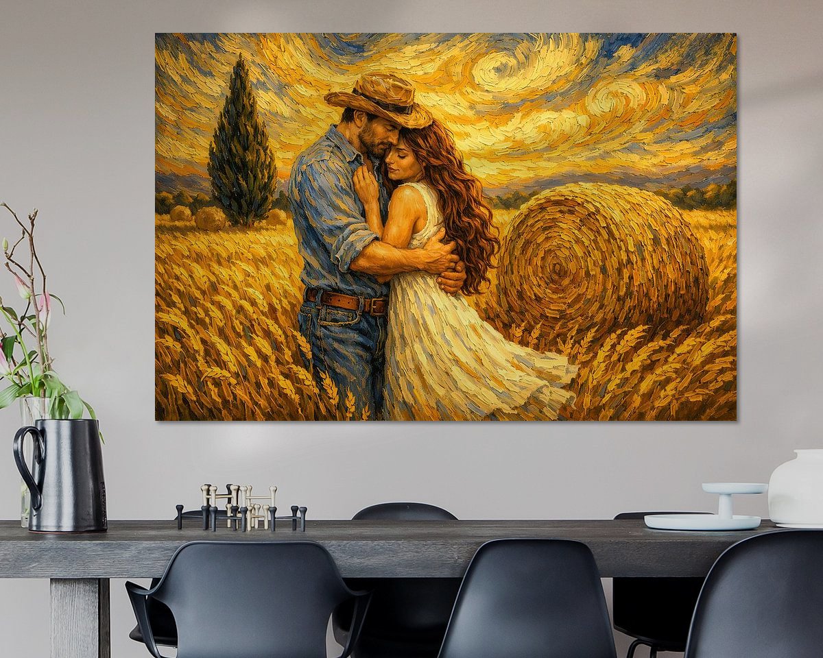 Voorbeeld van het werk in een kamer