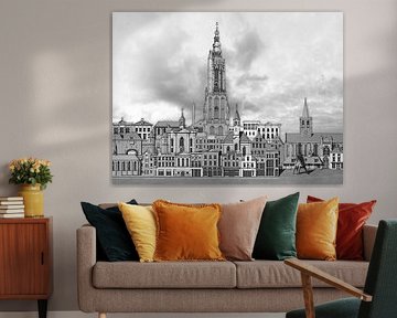 Amersfoort, signed Cityscape by Aad Trompert