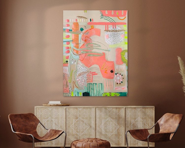 Voorbeeld van het werk in een kamer