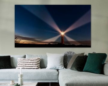 Westhoofd lighthouse at night