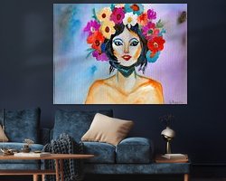 Voorbeeld van het werk in een kamer