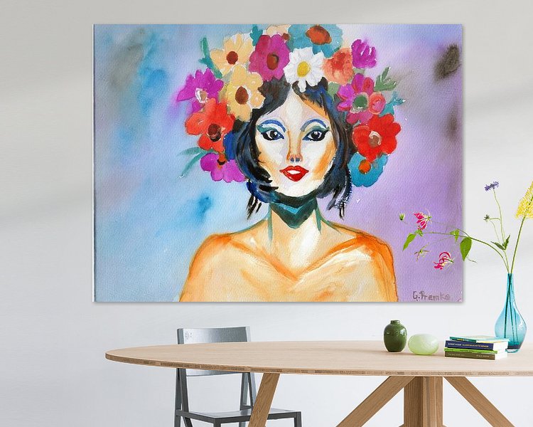 Voorbeeld van het werk in een kamer