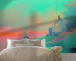 Voorbeeld van het werk in een kamer