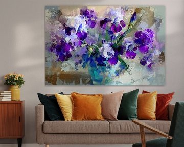 Paarse Ieder | Iris Bloemen Vaas Vibes