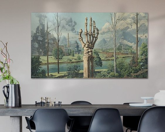 Voorbeeld van het werk in een kamer