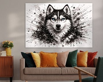 Abstracte kunst in zwart-wit