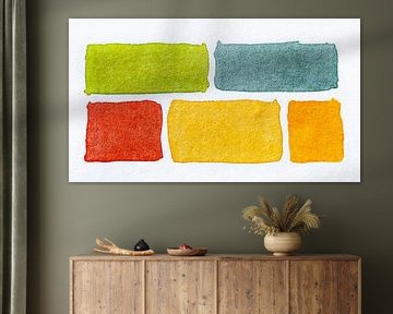 Abstract Springtime | Aquarell von WatercolorWall