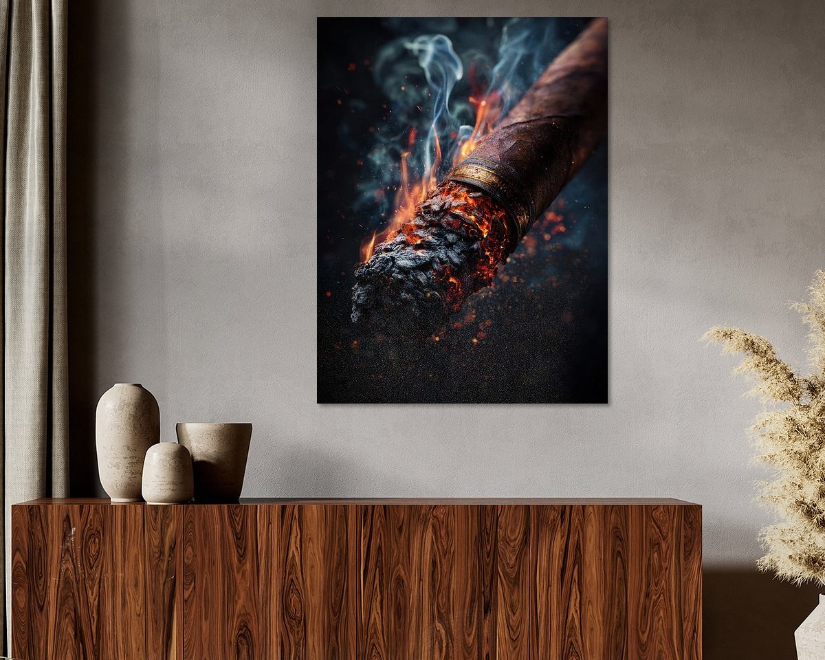 Voorbeeld van het werk in een kamer