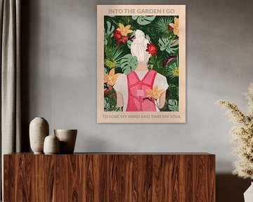 Into the Garden (grey) by WallChart Art Studio