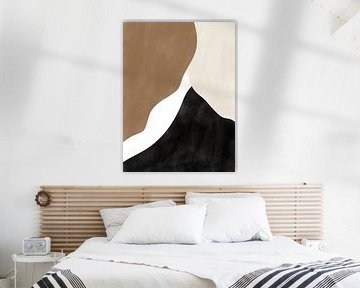 Abstract Beige and Brown Art by Elena Ristova