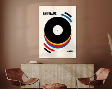 Bauhaus Musik Retro Illustration by Retrodrome