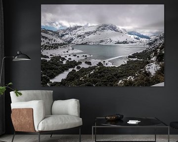 Stuwmeer Embassament de Cuber in de winter, Mallorca