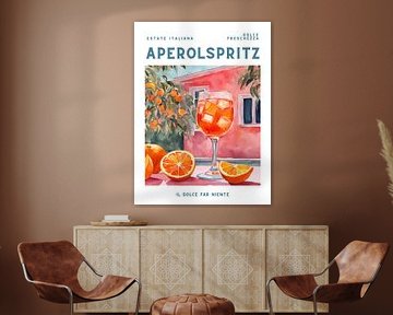 Aperol Spritz, Aquarell, Frisch von Ohkimiko